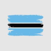 bandera de botswana con estilo de pincel vector