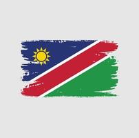 Flag of Namibia with brush style vector