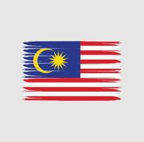 bandera de malasia con estilo grunge vector