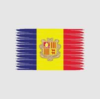 Flag of Andorra with grunge style vector