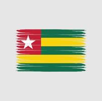 Flag of Togo with grunge style vector