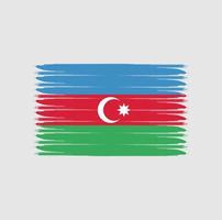 Flag of Azerbaijan with grunge style vector