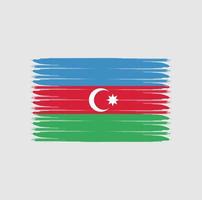 Flag of Azerbaijan with grunge style vector