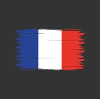 vector de bandera de francia con estilo de pincel de acuarela