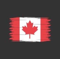 Canada flag vector with watercolor brush style