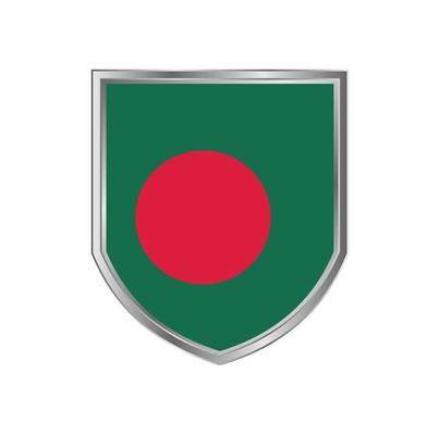 Flag Of Bangladesh with metal shield frame