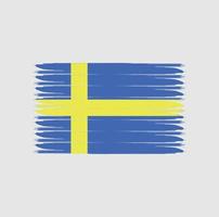 Flag of Sweden with grunge style vector
