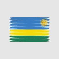 Flag of Rwanda with grunge style vector