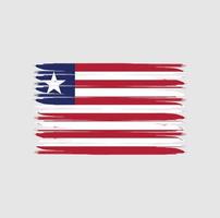 Flag of Liberia with grunge style vector