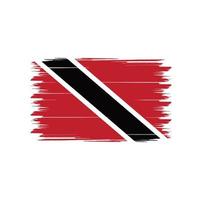 Trinidad and Tobago flag vector with watercolor brush style