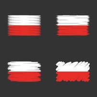 Collection flag of Poland vector