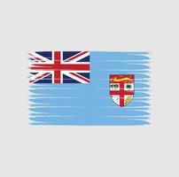 Flag of Fiji with grunge style vector