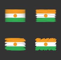 Collection flag of Niger vector