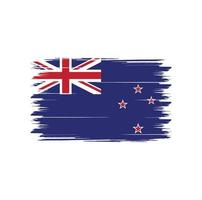 vector de bandera de nueva zelanda con estilo de pincel de acuarela
