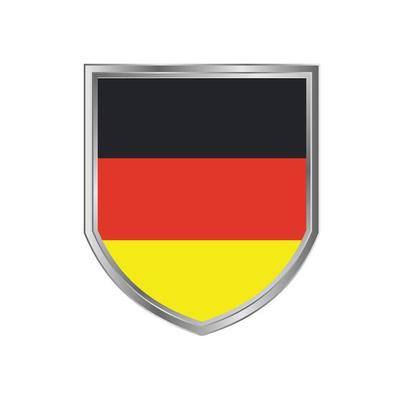 Flag Of Germany with metal shield frame