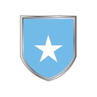 Flag Of Somalia with metal shield frame vector