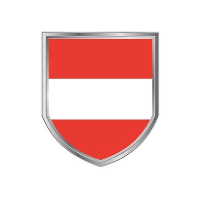 Flag Of Austria with metal shield frame