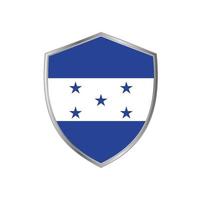 Flag of Honduras with silver frame vector