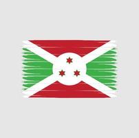 Flag of Burundi with grunge style vector