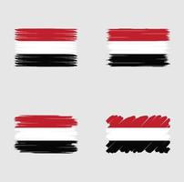 Collection flag of Yemen vector