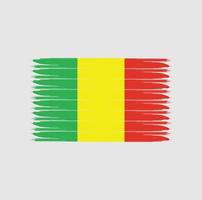 Flag of Mali with grunge style vector