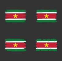 Collection flag of Suriname vector