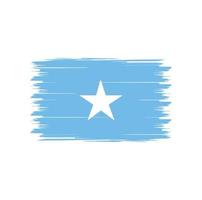 Somalia flag vector with watercolor brush style