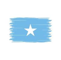 Somalia flag vector with watercolor brush style