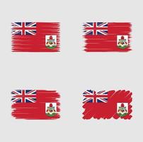 Collection flag of Bermuda vector