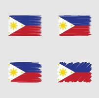 Collection flag of Philippines vector