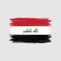 Iraq flag vector with watercolor brush style