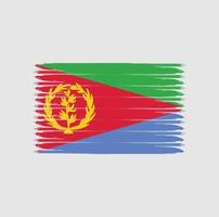 Flag of Eritrea with grunge style vector