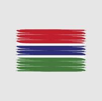 bandera de gambia con estilo grunge vector