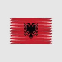 bandera de albania con estilo grunge vector