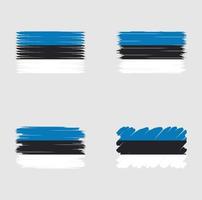 Collection flag of Estonia vector