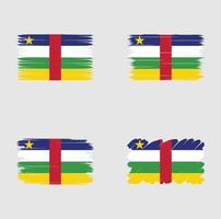 Collection flag of Central African vector