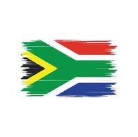 South Africa flag vector with watercolor brush style