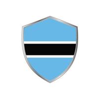Flag of Botswana with silver frame vector