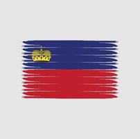 Flag of Liechtenstein with grunge style vector