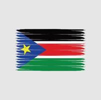 Flag of South Sudan with grunge style vector