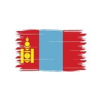 bandera de mongolia con vector de diseño de estilo de pincel de acuarela vector gratis