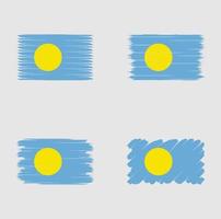 Collection flag of Palau vector