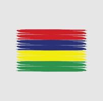 Flag of Mauritius with grunge style vector