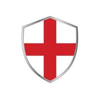 Flag of England with silver frame vector