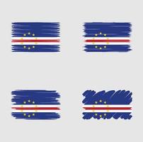 Collection flag of Cape Verde vector