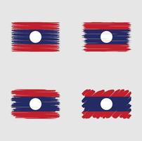 Collection flag of Laos vector