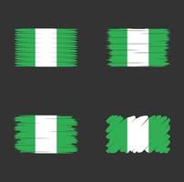Collection flag of Nigeria vector