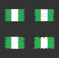 bandera de colección de nigeria vector