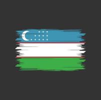 vector de bandera de uzbekistán con estilo de pincel de acuarela