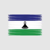 Flag of Lesotho with grunge style vector